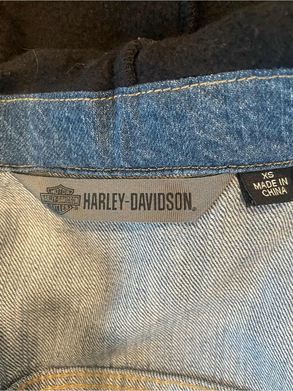 Harley-Davidson® Women's Zip-Off Sleeve Denim Jacket - Indigo Wash - Picture 8 of 8